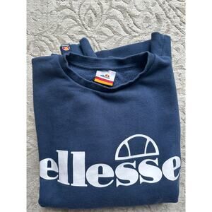 Ellesse Navy Blue Logo Sweatshirt Women’s Size US 6/ M Pullover Crewneck Jumper